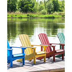 Beliani Chaise de jardin ADIRONDACK Bois d'ingénierie Jaune