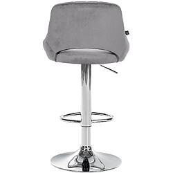 Non Tabouret de bar Milet velours chrome pas cher