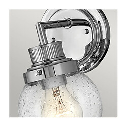 Elstead Lighting Applique murale Salle de bains Hinkley Acier,verre grainé transparent Chrome poli