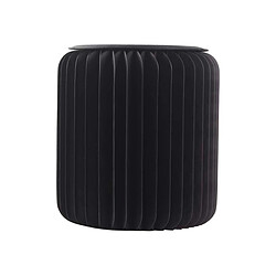 Ideanature Pouf design en carton plié 35 cm noir.