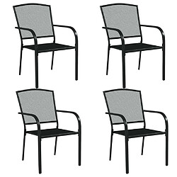 Acheter Maison Chic Ensemble de salle à manger de jardin 5 pcs,Table et chaises d'extérieur anthracite acier -GKD190820