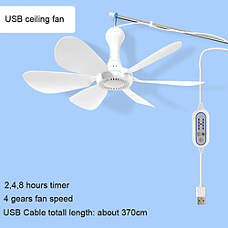 Avis Universal Silence 6 lames USB alimenté par ventilateur de plafond avec télécommande # Pas de télécommande 4 ventilateurs de combustion lit d'exposition