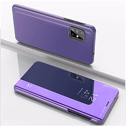 Wewoo Coque Pour Galaxy A71 miroir plaqué cuir Flip horizontal avec support étui téléphone portable violet bleu