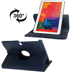 Wewoo Housse Étui bleu foncé pour Samsung Galaxy Tab Pro 10.1 / T520 360 degrés Rotatif Litchi Texture en cuir avec support de visualisation 2-angle