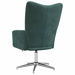 Acheter vidaXL Chaise de relaxation Vert foncé Velours