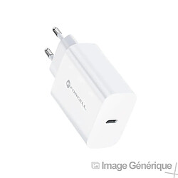 Adaptateur Secteur USB Type-C - 25W, Charge rapide Blanc - Blister pas cher