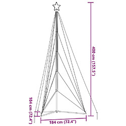 vidaXL Guirlande de sapin de Noël 615 LED colorées 400 cm pas cher