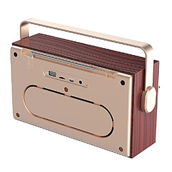 Acheter Universal Haut-parleur compatible en bois sans fil portable en bois Bluetooth 20W Réserver de haut-parleur FM Player Radio Prise en charge de la carte TF Card U Disk Line