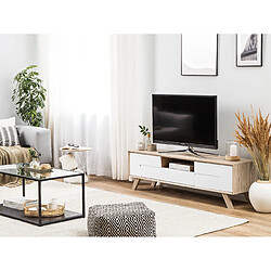 Beliani Meuble TV Blanc FORESTER