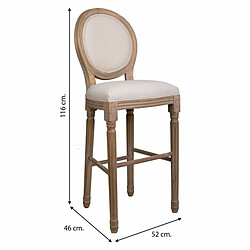 Acheter Tabouret Alexandra House Living Crème Caoutchouc Bois 46 x 116 x 52 cm