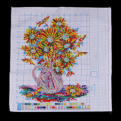 Daisy Flowers estampé Kits de point de croix - Kit de broderie à motif pré-imprimé pas cher