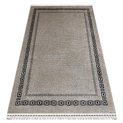 RUGSX Tapis AMOUR 53098A beige noir - Cadre, grecque moderne, élégant 118x180 cm