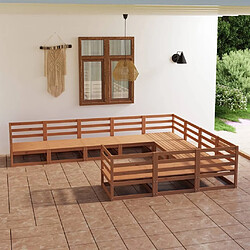 Maison Chic Salon de jardin 10 pcs - Table et chaises d'extérieur - Mobilier/Meubles de jardin Moderne bois de pin massif -MN34420