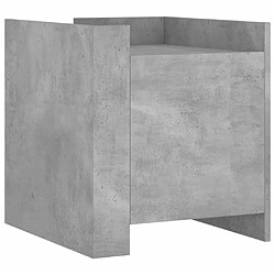 vidaXL Table de chevet gris béton 45x50x50 cm bois d’ingénierie