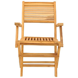 Acheter Maison Chic Lot de 2 Chaises de jardin,Fauteuil d'extérieur pliantes 55x62x90 cm bois massif teck -MN69682