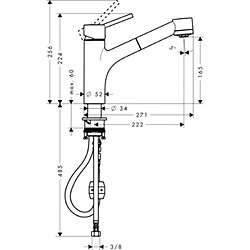 Avis Hansgrohe Mitigeur dévier à douchette Talis S 32841000