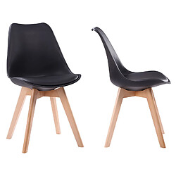 Avis Happy Garden Chaises scandinaves NORA - Lot de 4 - Noir