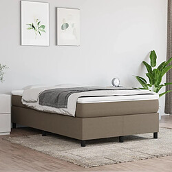 Avis Maison Chic Lit adulte- Lit + matelas,Sommier à lattes de lit avec matelas taupe 120x190 cm tissu -GKD75143