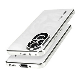 Avizar Coque pour Honor 200 Pro Dos Transparent Contour effet Chromé Argent