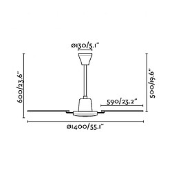 faro Ventilateur de plafond marron foncé Malvinas