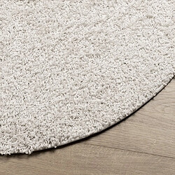 Avis vidaXL Tapis shaggy PAMPLONA poils longs moderne crème Ø 160 cm