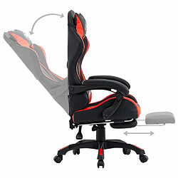 Acheter Maison Chic Fauteuil de jeux vidéo avec repose-pied,Fauteuil Gamer du Bureau Rouge et noir Similicuir -MN41226