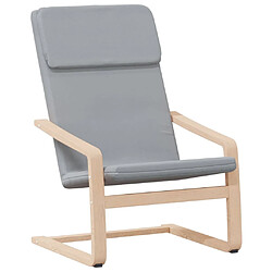 Acheter vidaXL Chaise de relaxation avec repose-pied Gris clair Tissu