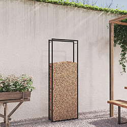 vidaXL Portant de bois de chauffage Noir mat 80x28x222 cm Acier