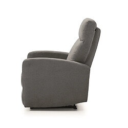 Pegane Fauteuil relax électrique en tissu waterproof couleur Gris foncé - Longueur 66 x Profondeur 88 x Hauteur 103 cm