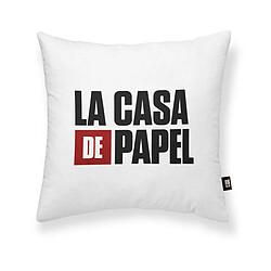 Housse de coussin La casa de papel LCDP A Blanc 45 x 45 cm