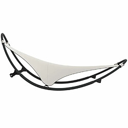 Acheter Maison Chic Chaise longue à bascule, Transat avec roues Acier et textilène Crème