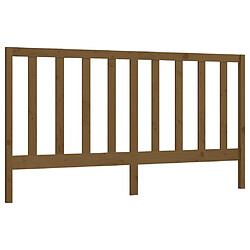 vidaXL Tête de lit Marron miel 186x4x100 cm Bois massif de pin