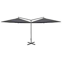 Maison Chic Parasol Jardin | Parasol double avec mat en acier Anthracite 600 cm - GKD26415