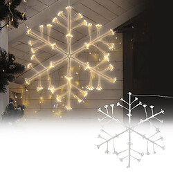 Ecd Germany Flocon de neige lumineuse 288 ampoules LED blanc chaud IP44 décoration Noël