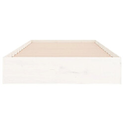 Acheter vidaXL Cadre de lit sans matelas blanc bois massif 90x200 cm