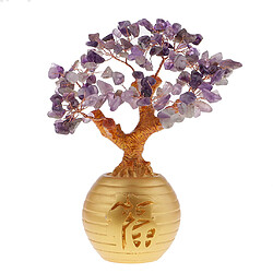 richesse argent chanceux arbre feng shui cristal arbre en plastique décor à la maison violet