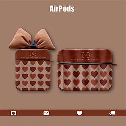 GUPBOO Airpods Coque Housse Étui Protecteur Compatible pour AirPods Pro-ins bowknot amour ours fille