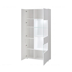 Avis Dusine Armoire Vitrine LED bibliothèque 90 cm commode SENCIA