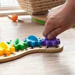 Universal 1PCS Éducation Précoce Bois Engrenages Caterpillar Jouets Caterpillar Pièces d'assemblage Tableaux de tri colorés Jouets | Puzzles