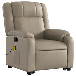 Avis vidaXL Fauteuil inclinable de massage Cappuccino Similicuir