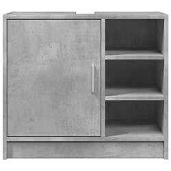 Avis vidaXL Armoire d'évier gris béton 63x29x55 cm bois d'ingénierie