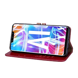 Acheter Wewoo Etui à rabat horizontal en cuir de style business à texture de cire pour Huawei Mate 20 Lite, avec support et emplacements pour cartes et porte-monnaie (Rouge)