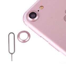 Wewoo Protection appareil photo or rose pour la couverture de de lentille de caméra arrière de iPhone 7 avec l'aiguille