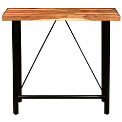 Acheter vidaXL Ensemble de bar 5 pcs Bois solide et cuir véritable