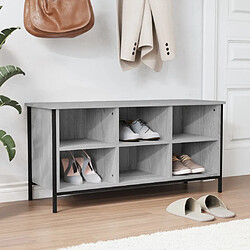 vidaXL Armoire à chaussures sonoma gris 100x35x50 cm bois d'ingénierie