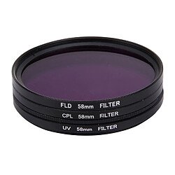 Wewoo Filtre Violet pour GoPro et Xiaomi Yi Sport Action Camera 3 en 1 Professionnel 58mm à lentille CPL + UV + FLD /