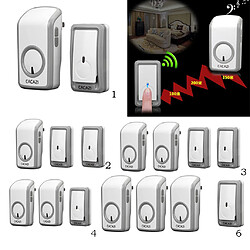 batterie sans fil sonnette porte carillon eu plug 1 émetteur + 1 récepteur