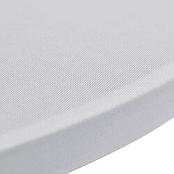 Avis vidaXL Housse de table Ø 70 cm Blanc extensible 2 pcs