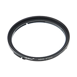 vhbw bague d'adaptation pour filtre 67 mm compatible avec Hasselblad B60 baïonnette objectifs d'appareil photo, reflex numérique - noir-mat