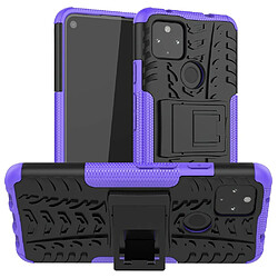 Coque en TPU hybride de pneu cool violet pour votre Google Pixel 4a 5G